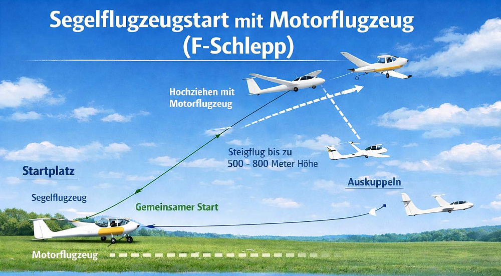 Segelflugzeug F-Schlepp Segelflugzeug F-Schlepp